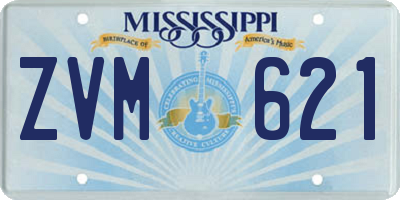 MS license plate ZVM621