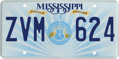 MS license plate ZVM624