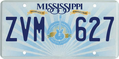 MS license plate ZVM627