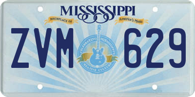 MS license plate ZVM629
