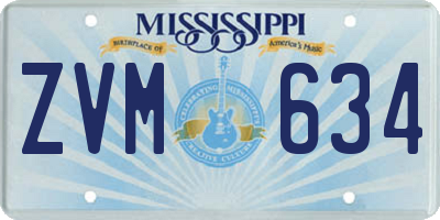 MS license plate ZVM634