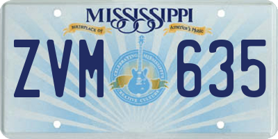 MS license plate ZVM635