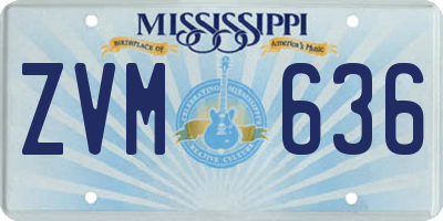MS license plate ZVM636