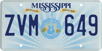 MS license plate ZVM649