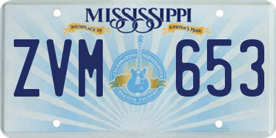 MS license plate ZVM653