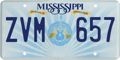 MS license plate ZVM657