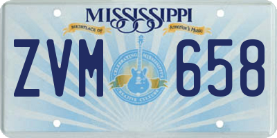 MS license plate ZVM658