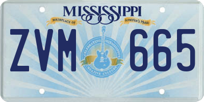 MS license plate ZVM665