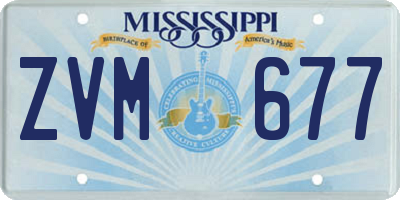 MS license plate ZVM677