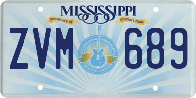MS license plate ZVM689