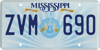 MS license plate ZVM690