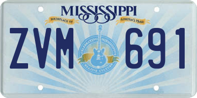 MS license plate ZVM691