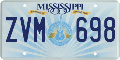 MS license plate ZVM698