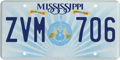 MS license plate ZVM706