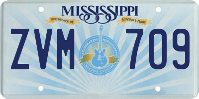 MS license plate ZVM709