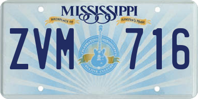 MS license plate ZVM716