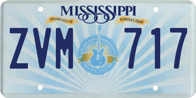 MS license plate ZVM717