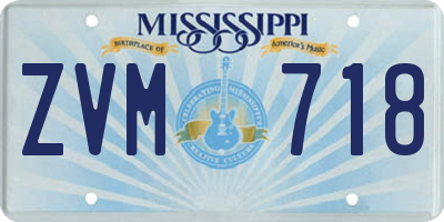 MS license plate ZVM718