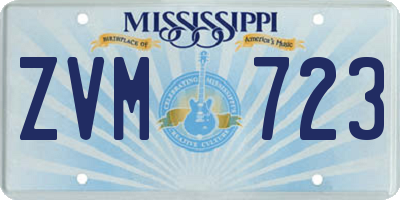 MS license plate ZVM723