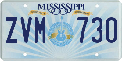 MS license plate ZVM730