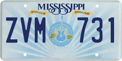MS license plate ZVM731