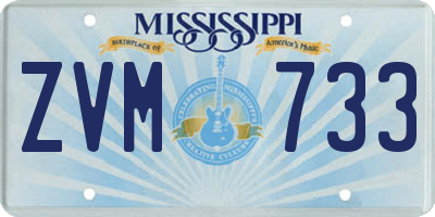 MS license plate ZVM733