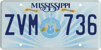 MS license plate ZVM736