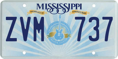 MS license plate ZVM737