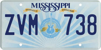 MS license plate ZVM738