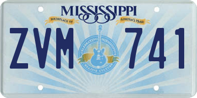 MS license plate ZVM741