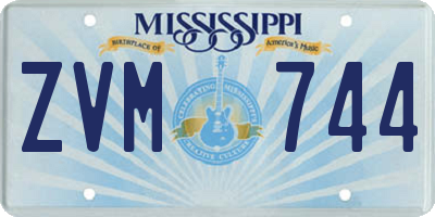 MS license plate ZVM744