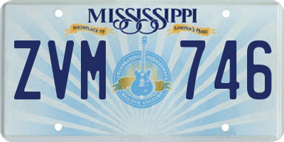 MS license plate ZVM746