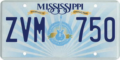 MS license plate ZVM750