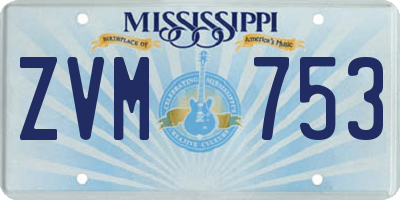 MS license plate ZVM753