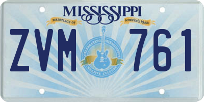 MS license plate ZVM761