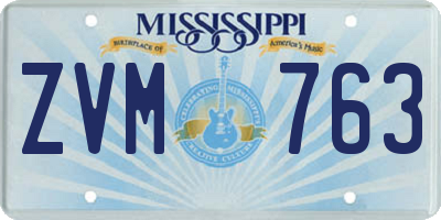 MS license plate ZVM763