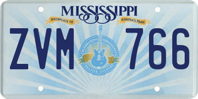 MS license plate ZVM766