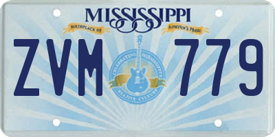 MS license plate ZVM779