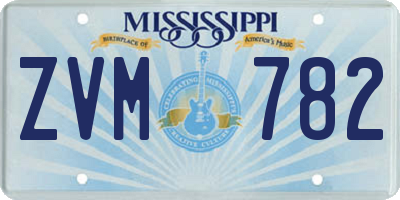 MS license plate ZVM782