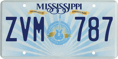 MS license plate ZVM787