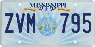MS license plate ZVM795