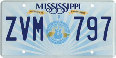 MS license plate ZVM797