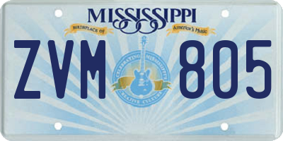 MS license plate ZVM805