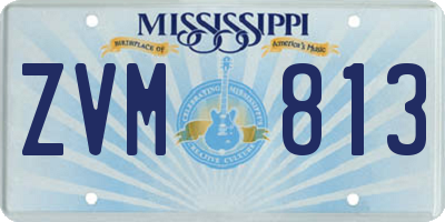 MS license plate ZVM813