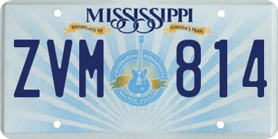 MS license plate ZVM814