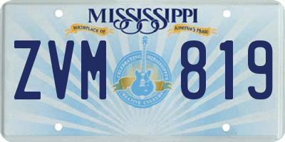 MS license plate ZVM819
