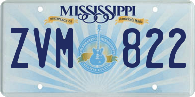 MS license plate ZVM822