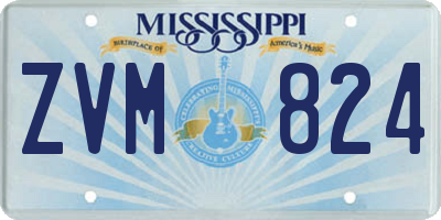 MS license plate ZVM824