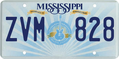 MS license plate ZVM828