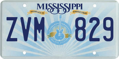 MS license plate ZVM829
